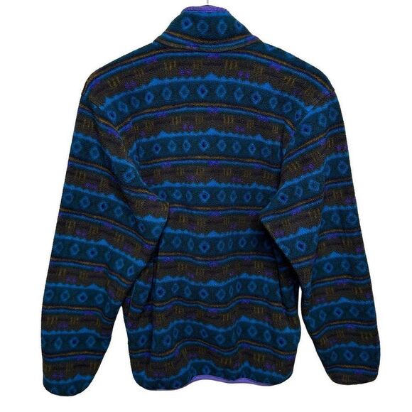 Vintage 90s Aztec Tribal Design Snap Pullover Womens Small - Picture 2 of 3